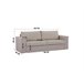 Sofá 3 plazas fijo JUNO desenfundable Beige