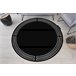 Alfombra HAMPTON Chick círculo cuadro 200x200 Negro