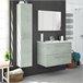 Mueble de baño Aruba 2 cajones + espejo Gris