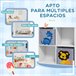 Estantería Juguetes Infantil MDF, Melamina, Tela no Tejida Blanco