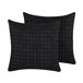 Beliani Cojín decorativo BELLFLOWER Negro