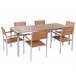Beliani Conjunto de comedor VIAREGGIO Madera Clara