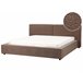 Beliani Cama con somier Bouclé LINARDS 230x242 Marron