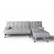 Sofá-cama chaise longue con mesita de centro Gris Claro