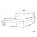 Beliani Cama con somier Madera de caucho BOUSSICOURT Marron