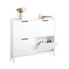 Zapatero Estrecho 4 solapas FSR100-W SoBuy Blanco