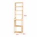 Mueble columna de baño Forssa de 7 niveles bambú Natural