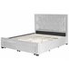 Beliani Cama con almacenaje Terciopelo LIEVIN 165x217 Azul Marino