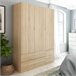 Armario LCX 135 3 puertas y 4 cajones Roble