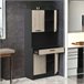 Armario Buffet Napoli con Puertas Abatibles para Cocina Negro/ Madera