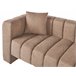 Beliani Chaise longue izquierdo Poliéster LANNILS Marron Claro