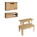 Pack de Muebles de Salón - Aparador + Mesa de Centro + Mueble TV - Modelo Naturale Roble