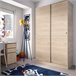Armario 2 puertas efecto madera 120 Blanco