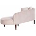 Beliani Chaise longue Terciopelo CHAUMONT Azul Marino