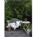 Beliani Banco Hierro MILAZZO 130x45 Blanco/ Beige