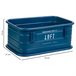 Cesto rectangular de metal impreso Azul