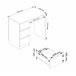 Escritorio A-6 AKORD 3 cajones 1 estante color Roble Craft 90x50 Blanco/ Beige