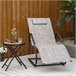 Tumbona de Jardín Metal Galvanizado y Texteline Outsunny Gris