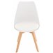 Silla Linares En Estilo Nórdico Natural/ Blanco
