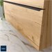 Mueble de baño Nabua con tirador de pestaña | Lavabo sobre encimera 60 Roble