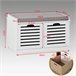 Banco de Almacenamiento con cojines y 2 Cubos FSR23-K-W SoBuy Blanco