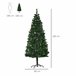 Árbol de Navidad PVC, Metal HOMCOM, hogar - decoración hogareña Verde