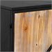 Aparador de metal y madera 2 puertas Negro