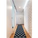 Alfombra de pasillo con refuerzo de goma  Enrejado Trébol marroq 67x1400 Negro