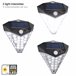 Aktive Pack 6 Apliques LED solares con sensor de movimiento Negro