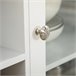 Aparador de Cocina MDF, Melamina de Madera, Vidrio Templado 120 Blanco