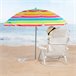 Aktive Sombrilla de playa inclinable rayas UV50 Multicolor