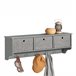 Perchero de pared con 5 ganchos y 3 cajones FRG282-HG SoBuy Gris