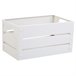 Cesto rectangular de metal impreso Gris