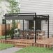 Pérgola Acero, Poliéster Outsunny Gris