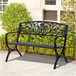Banco de Jardín Hierro Outsunny 127x60 Negro