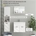 Muebles de Baño Melamina de Madera kleankin, hogar - baño Blanco