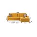 Chaise longue con cama LIKA reversible 4 plazas amarillo Amarillo