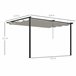 Pérgola de Pared Poliéster, Acero Outsunny Crudo