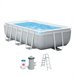 Piscina rectangular prism frame intex 300x175x80 cm con depuradora Gris