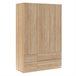 Armario LCX 135 3 puertas y 4 cajones Roble