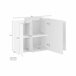 Armario mural efecto madera 90 Blanco/ Gris