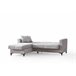 Chaise longue con cama TIAGO reversible 3 plazas gris claro Gris Claro