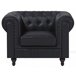 Beliani Conjunto de sofás CHESTERFIELD Negro