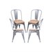 Pack 4 Sillas Torix Madera Natural Gris