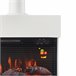 KAMINIO Eléctrica Chimenea HENRI con Tubo de Chimenea Blanco