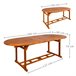 Mesa jardín extensible ovalada acacia 8 comensales Aktive Madera