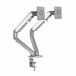 Brazos para monitor doble  Selbu de escritorio Blanco/ Plateado