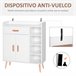 Aparador Tablero de partículas HOMCOM, hogar - muebles de comedor 80 Blanco