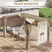 Pérgola de Jardín Aluminio, Poliéster Outsunny Marron