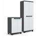 Armario resina exterior LINEAR escobero 173x68x39cm negro gris Negro/ Gris